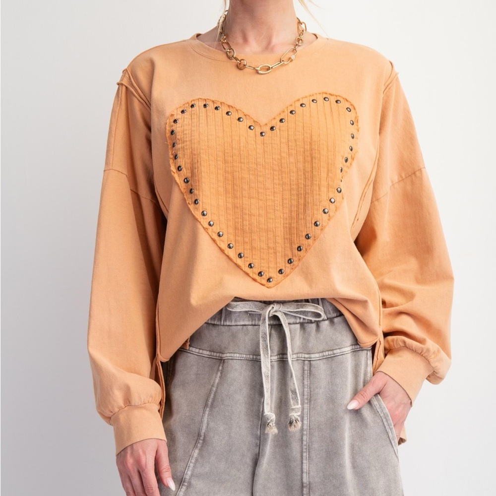 Easel Apricot Heart Top - Picture 3 of 3